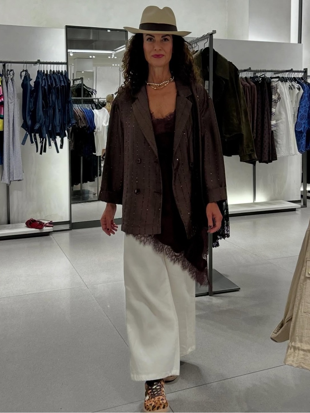 ZARA SEQUIN DOUBLE-BREASTED BLAZER